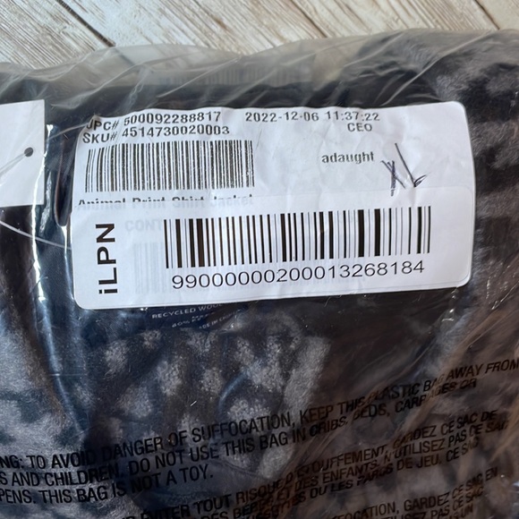 🆕 GAP Women’s Animal Print Shirt Jacket Shacket Coat Outerwear XL 16/18 - Picture 9 of 13